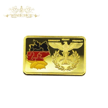 Deutsche Demir Haç Kartal 24k Altın Külçe Bar Tanıtımı İçin Alman Harita yönetim Almanya Altın Bar Özel Kaplama