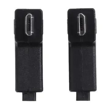 2 adet/lot 90 Derece Sol ve Sağ Micro USB Erkek Veri Adaptörü Mikro USB Mini USB Konnektör Mini USB 5pin Dişi Açılı