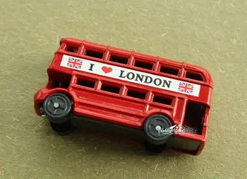 Birleşik Krallık Londra Çift Katlı Otobüs Seyahat Hatıra Mini Metal Buzdolabı Mıknatısı El Sanatları