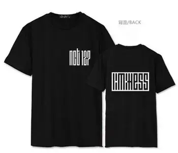 Kpop nkt u hayranları yaz stil kısa kollu t shirt için 127 yeni albüm limitness baskı o yaka t shirt nkt