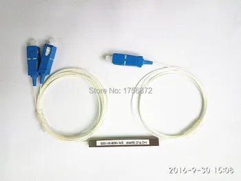 SC/PC Konnektör ile 0.9 mm Çelik Boru 1x2 Mini Blockless Fiber Optik PLC Splitter