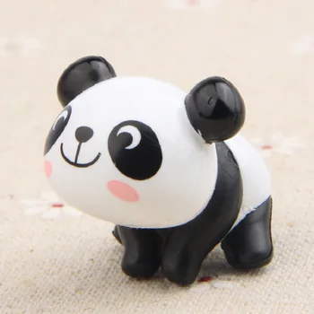 8pcs/lot Zakka Dev Panda Eğlenceli Versiyonu Model PVC Figür Oyuncaklar DİY Mikro Peyzaj Dekorasyon Oyuncaklar Model Noel Hediyesi