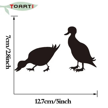 Ördek 7*7cm Bir Çift Çıkartma Sevimli Kuş Araba Şekillendirme Bilgisayar Sticker Yeni Tasarım Çıkarılabilir su Geçirmez Kişilik Otomatik Çıkartmaları