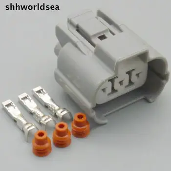 Shhworldsea 3 pin yolu otomatik Bölüm Honda accord TOYOTA için 6189-0130 motor soket araba plastik terminal konnektör tak yükseklik