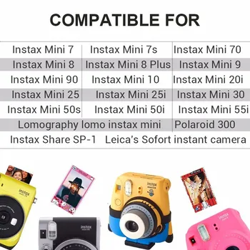 Yüksek uluslararası kalite 10 Orijinal Fujifilm Mini 7 8 25 50 90 SP için Anlık Renkli Film Şeridi İnstax-1 SP-2 AYDINLIK fotoğraf makinesi