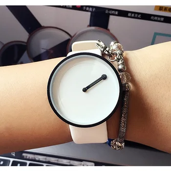 Moda Yaratıcı marka benzersiz çevirmeli tasarım severler deri kol izle erkek kol saati saat izle kadın erkek kuvars saatler-