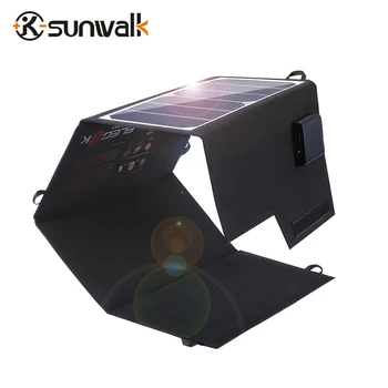 SUNWALK ELEGEEK 5 V 2A 20 Güneş Paneli Şarj Cihazı Çift Port Kiking için su Geçirmez 12 V Solar Şarj Cihazı Solar Şarj Cihazı Katlanabilir