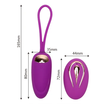 İKOKY 12 Hızları Kadınlar için Yumurta USB Şarj edilebilir Erotik Klitoris Uyarıcı Kablosuz Uzaktan Kumanda su Geçirmez Seks Oyuncakları Titreşimli