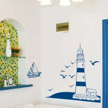 COFA Çıkarılabilir Duvar sticker Sanat Çıkartmaları(mavi)Çeşitli ebat ve Resimleri Dekorasyon Oda Mutfak duvar Kağıtları Fiyatları