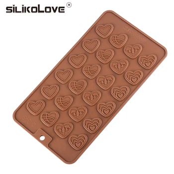 SİLİKOLOVE Çikolata Kalıbı Kalp Modeli Kişilik FDA Tatlı Şeker Kalıp Buz Mikrodalga Güvenli Kek Araçları Seviyorum Şirin Dekorasyon