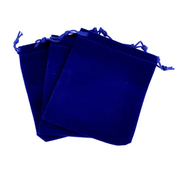 Sıcak Satış 50pcs/lot Royal Mavi Kadife Çanta 7x9cm Küçük Butik Hediye Takı Ambalaj Çanta Düğün İyilik Hediye Çanta Kadife Kese