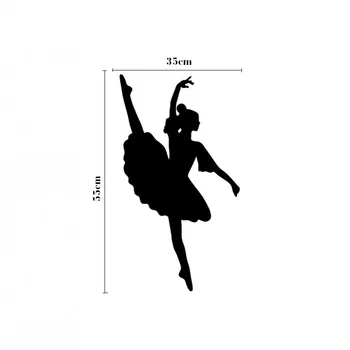 Vinil Duvar Oturma Odası, Kızlar Odası Sanat Duvar Kağıdı Ev Dekorasyonu Ev Dekorasyonu için Balerin Dansçı Duvar çıkartmaları Sticker