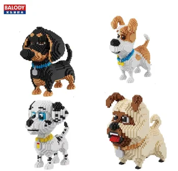Balody Elmas Blokları Köpek Modeli, Küçük tuğla 16014 çocuklar için Oyuncak Montaj brinquedos aksiyon figürü Çocuklara Hediyeler oyuncaklar dachshund