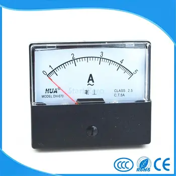AC 0-5A Analog Panel 670 Göstergesi DH Ampermetre Metre