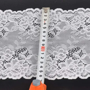 17cm genişlik beyaz Çiçek Desen Yaylı düğün dekorasyon için Dantel Kumaş Şerit Döşeme 1 yard/lot DİY CP1378 İşlemeli