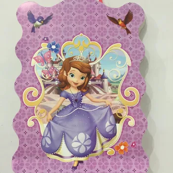 1 adet\çok Sofia Prenses Çocuklar İyilik Karikatür Tema Kağıt Dananın Bebek Mutlu Doğum günü Partisi Oyunu Hediye Malzemeleri Dekorasyon