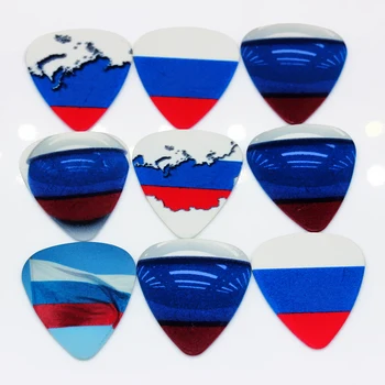 Rusya iki tarafı tasarım gitar aksesuarları SOACH 10 ADET 5 mm Bayrak Gitar Teli gitar plectrrum seç