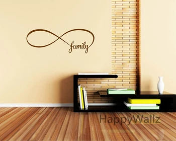 Sonsuzluk Aile Alıntı Duvar Sticker Sonsuzluk Aile Duvar Çıkartması Tırnak DİY Dekoratif Sonsuzluk Vinil Duvar Art Çıkartma Q104A Tırnak