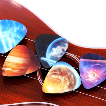 Evren Yıldız gitar SOACH 10 adet/Lot 5 mm kalınlığında Çokluk desen gitar askısı gitar parçaları Gitar Aksesuarları alır