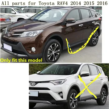 Toyota RAV4 2016 araba vücut dedektörü ABS İçin en kaliteli döşeme arka kuyruk sis ışık arka lamba Krom çerçeve 2 adet sopa
