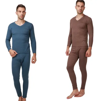 2018 Yeni Varış Sonbahar ve Kış stil artı boyutu 7XL Gevşek Pamuk Uzun Johns uygun Erkek pijama setleri