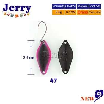 Jerry 2.5 g yüksek kalite alabalık cezbeder mini pirinç kaşık Tatlı su balıkçılık bait spinner yem pesca çiçek tek kanca süsler