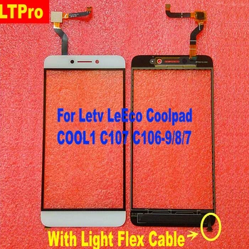 Letv Coolpad Le LeEco İçin LTPro Yüksek Kalite Yeni Ön Dokunmatik Ekran Tablası 1 Çift C106 Cool1 Çift Dokunmatik Sensör Touchpad Serin
