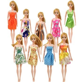 Barbie Aksesuarları Rastgele Barbie Barbie Barbie Moda Parti Prenses Elbise Giydirme Bebek Giyim Bebek Karışık Stil 10 ADET