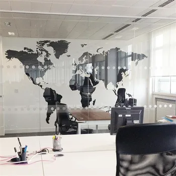 Sıcak Satış Büyük Dünya Haritası Küresel Atlas Vinil Sanat Duvar Kağıdı Dövmeler Taraflı Görsel Model Ev Dekorasyonu Y-255