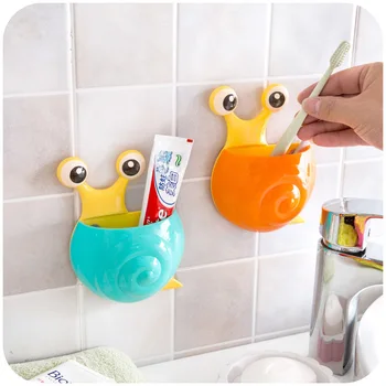 1 adet Salyangoz/Arı Karikatür Enayi diş Fırçası Tutucu Sevimli Emme Kanca banyo Malzemeleri diş Macunu Tutucu Diş Fırçası Bardak Aracı Banyo takımları