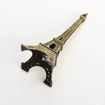 Yeni 13 cm Metal El Sanatları Paris Eyfel Kulesi Heykelcik Heykeli Vintage Alaşım Model Dekor Bronz