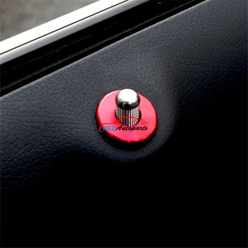 Araba Kırmızı Kapı Kilit Pimi Düğmesi Düğmesi Yüzük Kapak Trim 4 ADET Mercedes Benz E Class İçin W213 2016 2017