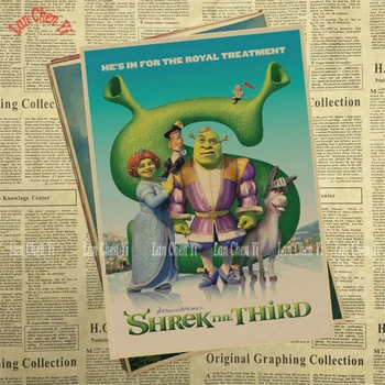 Vintage Karikatür Anime Shrek Kraft Kağıt Poster Cafe Yaratıcı duvar kağıdı İç Dekorasyon Ücretsiz Kargo