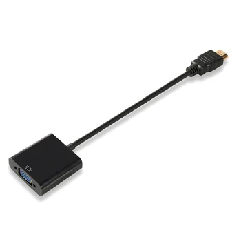 Yeni VGA Adaptörü HDMI,Altın Yüksek Kadın için PC Laptop DVD HDTV İçin Dönüştürücü Adaptör Erkek VGA Aktif 1080P HDMI Hız Kaplama-