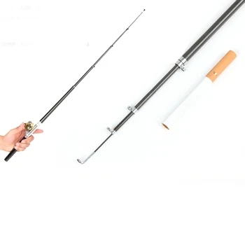 Reel Alüminyum Alaşımlı Buz Balıkçılık Teleskopik Rod Kutbu Takımları İle 20cm Mini Olta Pem Balık Canne Peche Pesca a Carpe Stand