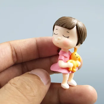 Kawaii Sevgilisi Çift Düğün Oyuncak Figürler Minyatür Bahçe Bonsai Reçine El Sanatları oyuncak Ev Dekorasyon aksesuar dekor Peri