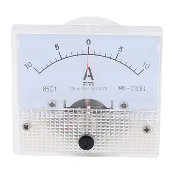 85C1 DC -10 10A Sınıfı +2.5 Doğruluk Panel Analog Ampermetre Monte