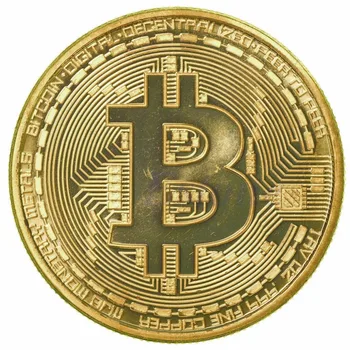 1 adet Altın Fiziksel Bitcoin madeni Para Koleksiyon Hediye BTC Sikke Sanat Koleksiyonu Kaplama