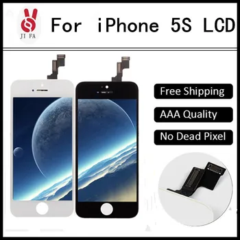 Tablası montaj yedek parçaları ile 10 ADET Sınıf iPhone İçin+++ BİR LCD 5S LCD Ekran dokunmatik ekran DHL Ücretsiz