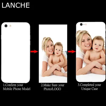 LANCHE iPhone 4 4S 5 5S se X 6 6 7 8 Artı Durumda Yumuşak Açık PDA DİY Benzersiz Kapak İçin Yazdırma Fotoğraf Telefon kılıfı Özelleştirilmiş