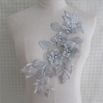 Moda döşeme dantel yaka kumaş malzeme süslemeleri elbise kostüm boncuk motifi güzel aksesuarlar Yaka YL1071 Dikiş bluz