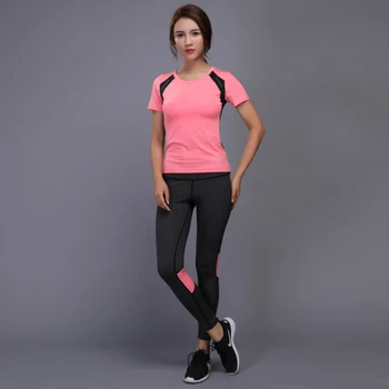 2018 Yeni Gymming Yamalı Eşofman Kırpma Üst Tankları Ve Tozluk Sıska Giyim 2 Adet Boş Kadın Giyim Spor Kapşonlu