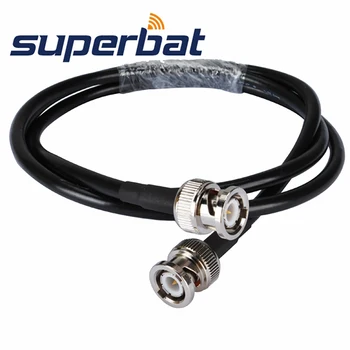 Erkek BNC için Superbat RF Anten Besleyici kablo montaj BNC erkek fiş düz Pigtail kablo RG58 20cm