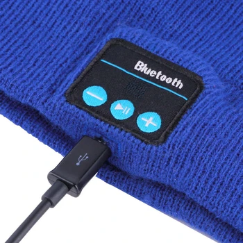 Kablosuz Bluetooth Smart Cap Kulaklık Ücretsiz Telefon Müzik Çift Sıcak Bere Şapka Kapaklar Kış için kafa Bandı Kulaklık Kulaklık Eller