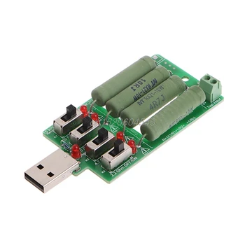 USB Elektronik Yük Deşarj Direnç Ayarlanabilir 15 Akım Test cihazı R06 Bırak Gemi