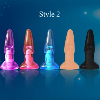 Anal Popo Fiş Boncuklar Titreşimli 2 Stilleri Anal Vibratör Mastürbasyon Oyuncaklar Jelly Yetişkin 1 PC için Seks Oyuncakları Seks Ürünleri Silikon