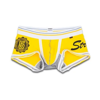 2017 sıcak Erkek iç Çamaşırı Pamuk Erkek Boxer erkek boxer (N)erkek 5 Renk Avrupa boyutu M-XXL için Marka pantolon şort seksi 084-