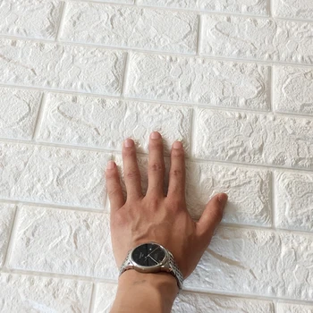 Dekoratif Çıkartmalar Yatak Odası kendinden yapışkanlı su Geçirmez TV arka Plan Tuğla duvar Kağıtları 3D Duvar Sticker Oturma Odası Duvar Kağıdı