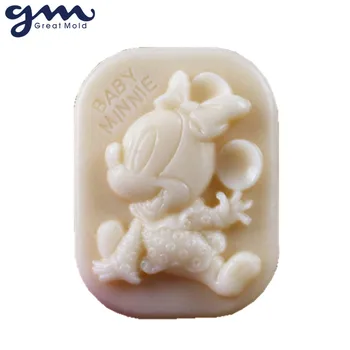 DİY Mickey 3D Silikon Sabun Kalıp Çikolata Şeker El Sanatları Kalıp Dekorasyon