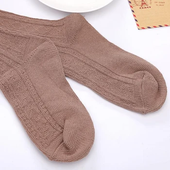 Kalınlığı kadınlar yüksek kalite iğne pamuk diz yüksek tüp çorap uyluk yüksek uzun seksi çorap kış/sonbahar külotlu çorap